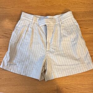 Banana Republic linen High-Waist Pinstripe Shorts